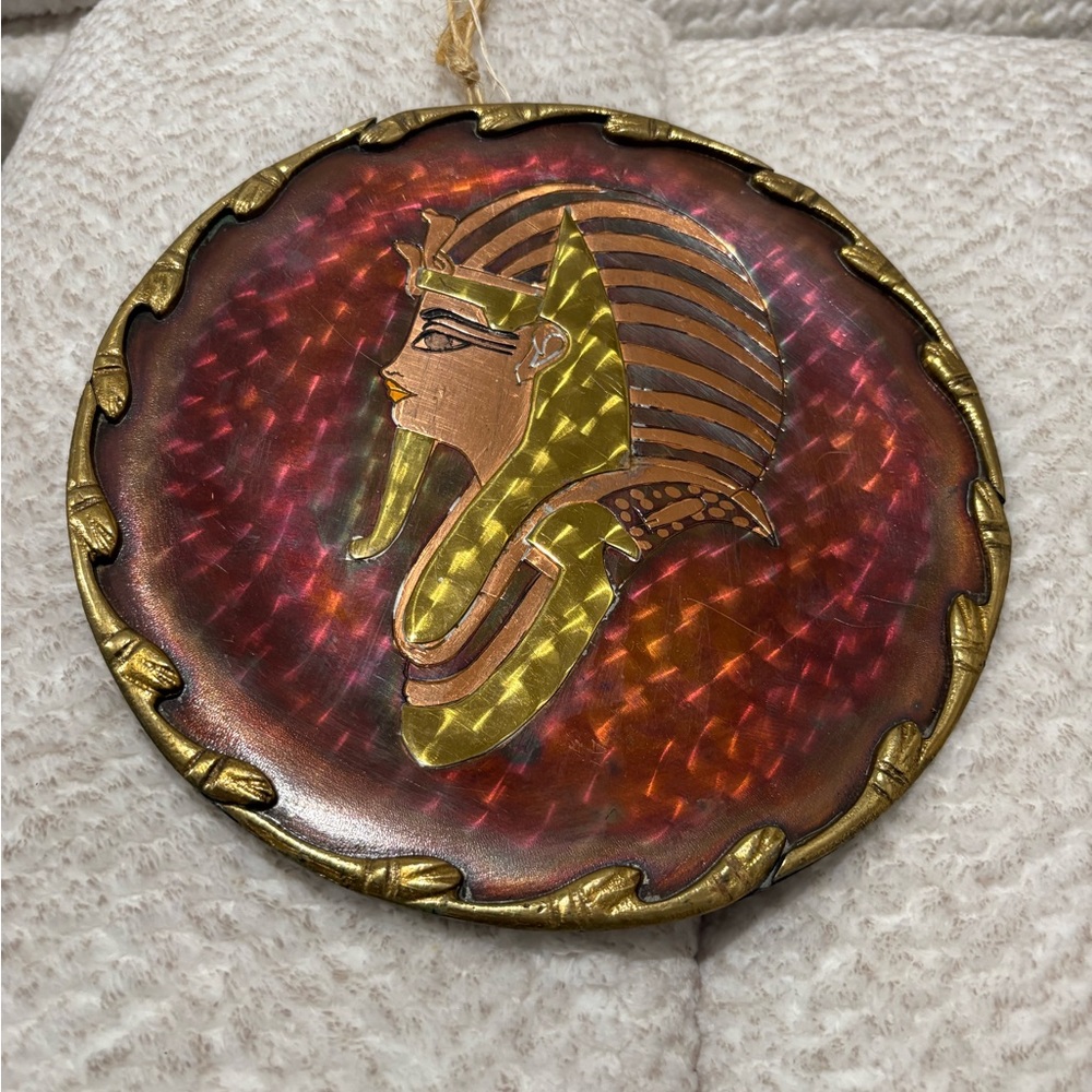 Pharaoh Mixed Media Wall Art in Gold and Brown